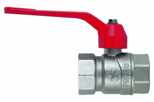 Кран шаровой PERFECTA , 1"ВВ, крас.рычаг