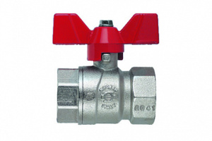 Кран шаровой PERFECTA , 3/4"ВВ, крас.бабочка