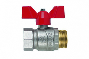 Кран шаровой PERFECTA , 3/4"ВН, крас.бабочка