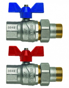 Кран шаровой EVOLUTION, 1 1/4"(В-Американка), крас.бабочка