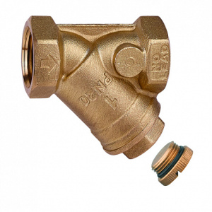 Фильтр сетчатый с заглушкой сливом - Сетка 0,65мм - ВР-ВР. - "NL" Латунь 1 1/4"