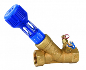 Вентиль балансировочный с фиксацией настройки, двумя измерительными ниппелями, 1/2", ВР Cimberio