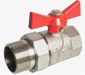 Кран шаровой Grand с американкой (ручка-бабочка) 3/4" ВР-НР (Арт.:EU.ST1287040 34)