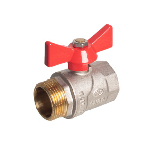 Кран шаровой (ручка-бабочка) 1" внутренняя - наружная резьба EU.YT1285050 1_k