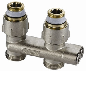 Узел нижн. подключения перекрестный D1/50, прямой, 1/2x3/4"