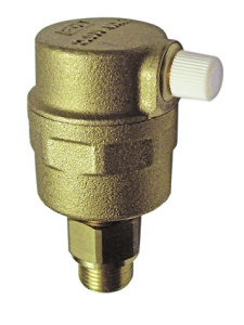 Воздухоотводчик GAISER 1/2", НР, автоматический, прямой, с боковым выпуском, с обратным клапаном, латунный FAR