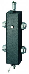 Гидроразделитель 2", с автоматическим воздухоотводчиком, сливным краном, накидными гайками, в изоляции FAR
