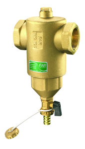 Дешламатор (сепаратор шлама) 1 1/4", со сливным краном, отверстие 1/2" FAR