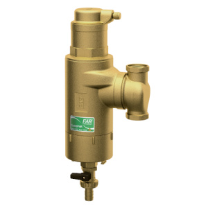 Деаэратор (сепаратор воздуха) COMBIFAR совмещенный с грязеуловителем, 3/4", ВР-ВР, с магнитом, с поворотным соединением FAR
