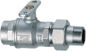 Кран шаровой 2-х ход., зонный 1" ВР-НР
