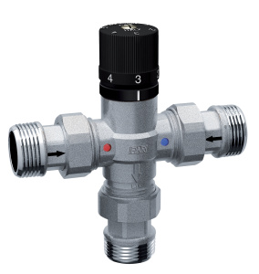 Термосмеситель с обрат.клапанами, 1/2" американки