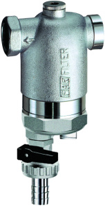 Фильтр 1/2", ВР-ВР, 100 мкм, с магнитной вставкой, под манометр, Tmax: 95 °С, 25 бар FAR