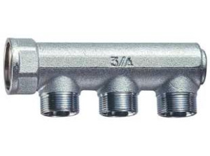 Коллектор концевой 3/4"с 2 отвод. 36мм, М24х19