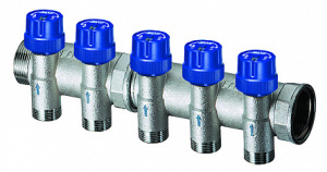 Коллектор терморегулирующий 1", 3 отвода М24х19 FAR