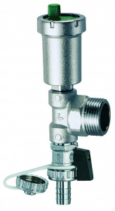 Узел концевой 1", НР, с автоматическим воздухоотводчиком, сливным краном FAR