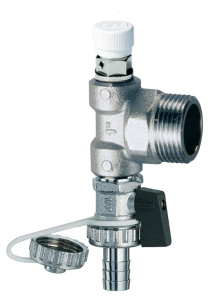 Узел концевой 1" (НР) с ручным воздухоотвод. и слив.краном