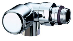 Вентиль термостатический трехосевой, левосторонний TopFAR, 1/2", ВР, EPDM, цвет серебро FAR