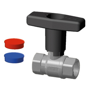 Кран шаровой хром. 1/2' ВР, высок.черн.