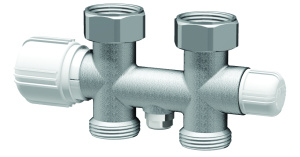 Узел Н-образный, с термо. и зап.клапанами, прямой, 3/4"EU - 3/4", ВР FAR