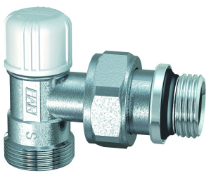 Вентиль запорный угловой, 1/2", М24х19, EPDM (аналог FV 1100 C12) FAR