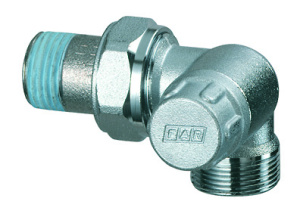 Вентиль запорный трехосевой, правосторонний, 1/2", М24х19 FAR