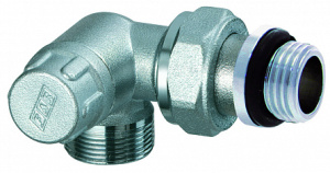 Вентиль запорный трехосевой левосторонний, 1/2", М24х19, EPDM FAR