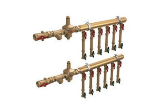 Узел коллекторный водоснабжения этажный, 1 1/4" x 3/4", 2 отвода Giacomini