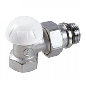 Клапан отсечной угловойн, хромированный, отвод с герметичной прокладкой, 3/4" *