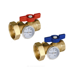 Комплект шаровых кранов R287 1”, обратных клапанов R288 1”, термометров R540 1/2”