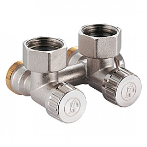 Узел нижнего подключения с байпасом, угловой H-образный, 3/4", 3/4" ЕК