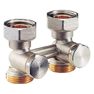 Узел нижнего подключения прямой, для двухтрубных систем, 3/4"F x 3/4"EK