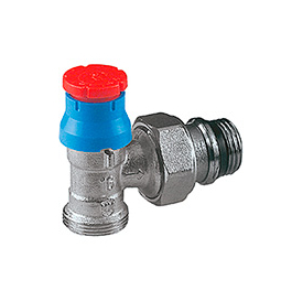 Клапан термостатический 1/2" x 16, угловой НР, отвод с герметичной прокладкой, хром