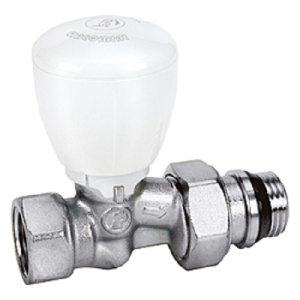 Клапан прямой микрометр. термостатический R422TG, 1/2", отвод с герметичной прокладкой, хромированный