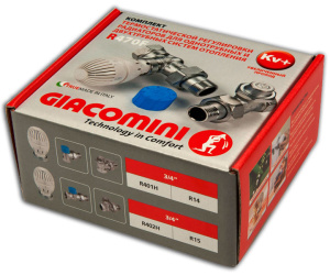 Комплект термостатический для отопительного прибора с увел. прох., 3/4” - прямой, термоголовка R470, термост.кл. R40