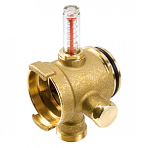 Элемент модульного коллектора DN32 x 3/4"E быстрого монтажа с расходомером и отсечным/баланс. клапаном