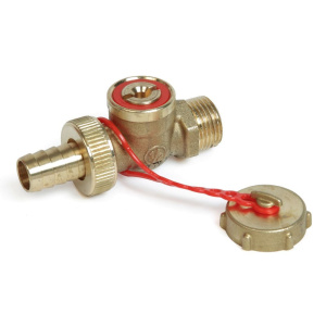 Кран шаровой выпускной НР 1/2", под отвертку