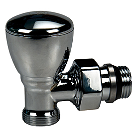 Клапан угловой ручной для полотенцесушителя, глянцевый хром, НР 1/2" x 16