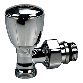 Клапан угловой термостатический для полотенцесушителя, глянцевый хром, НР 1/2" x 16