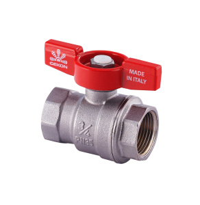 Кран шаровой 3/4", ВР-ВР, хромированный, ручка бабочка Gekon