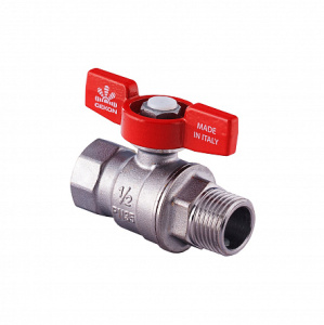 Кран шаровой хром. с вн./нар. резьбой 3/4", ручка-бабочка.