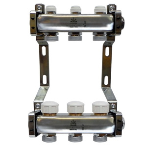 Коллекторный блок с балансировочными и термостатическими клапанами 1"x3/4"EU x3