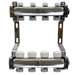 Коллекторный блок с балансировочными и термостатическими клапанами 1"x3/4"EU x4