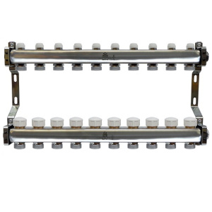 Коллекторный блок с балансировочными и термостатическими клапанами 1"x3/4"EU x10