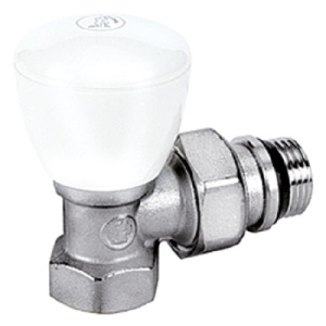 Клапан ручной угловой, хромированный, отвод с герметичной прокладкой, 1/2"