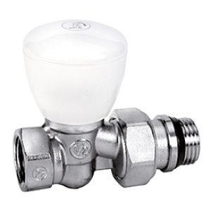 Клапан прямой ручной, хромированный, отвод с герметичной прокладкой, 3/4" *