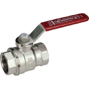 Кран шаровой, полнопроходной, 2”, ручка-рычаг, красная, ВР-ВР, хромированный