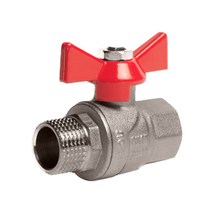 Кран шаровой (ручка-бабочка) 1" внутренняя - наружная резьба