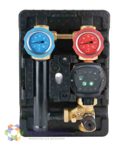 Насосный модуль Kromwell с байпасом и трехходовым клапаном (левый, без насоса)