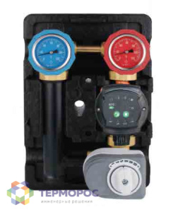 Насосный модуль Kromwell с байпасом , трехходовым клапаном и приводом (левый, без насоса)