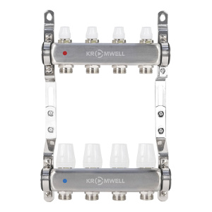 Блок коллекторный из нерж. стали с балансировочными и термостатическими клапанами 1"x3/4"EU x4